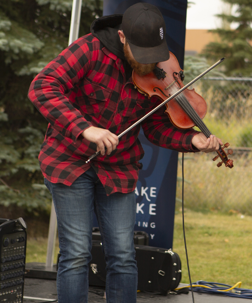 Violin Player in Flannel